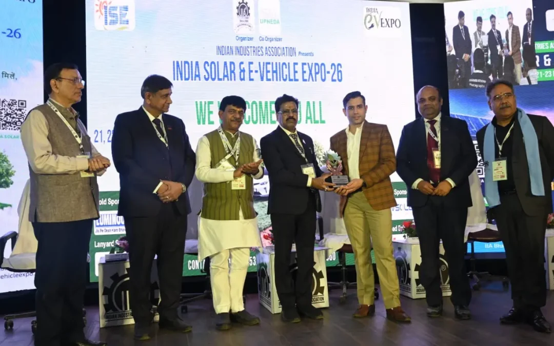 Mr. Abhinav Mahajan, Director – IB Solar  Felicitated as Guest of Honor at 10th Indian Solar & EV Expo