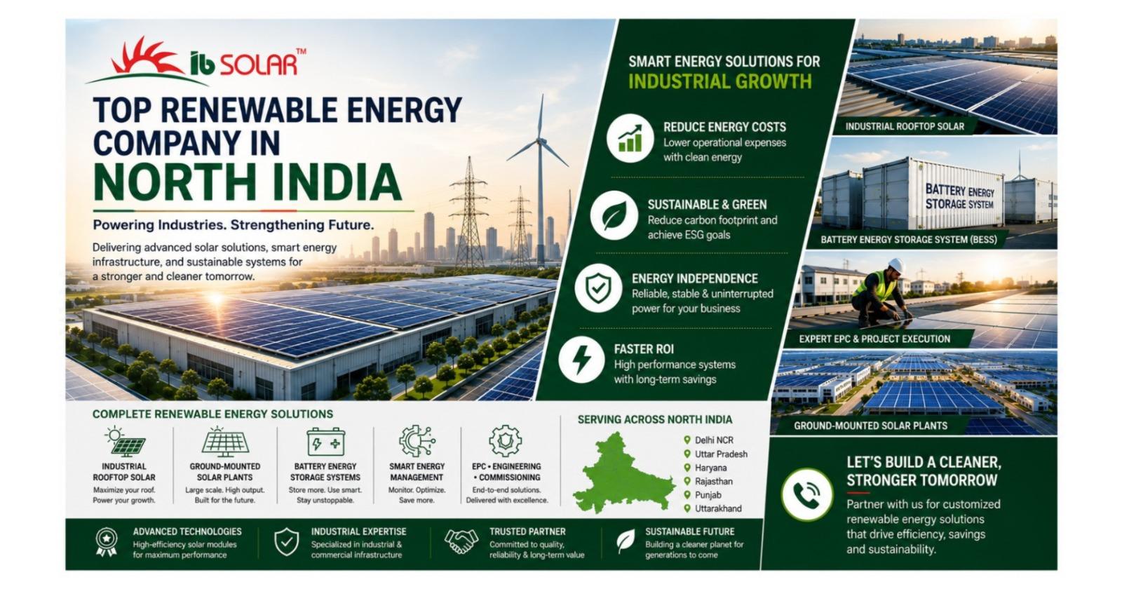 Top Renewable Energy Company in North India, Industrial Solar EPC