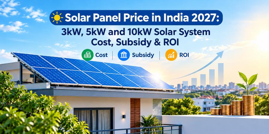 Solar Panel Price in India 2027: 3kW, 5kW and 10kW Solar System Cost, Subsidy & ROI